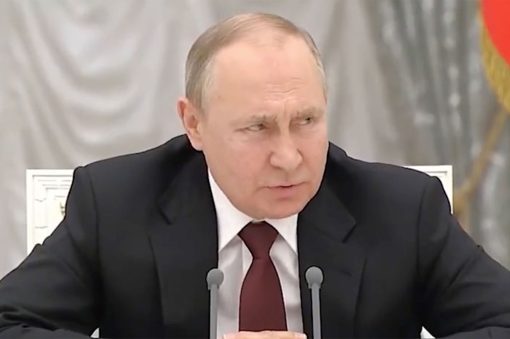 Putin speaking during a meeting.