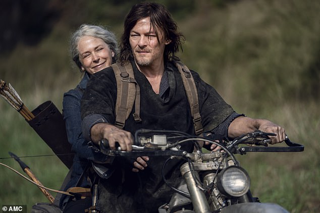 Still kicking: She and Reedus are the only two Season 1 stars left on The Walking Dead (pictured)