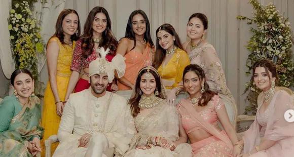 Ranbir Kapoor and Alia Bhatt’s new pictures with bridesmaids from a wedding full of fun, laughter and love