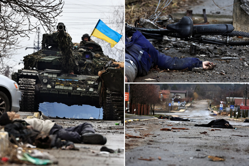 The mayor of a Ukrainian city said the bodies of civilians were “scattered”