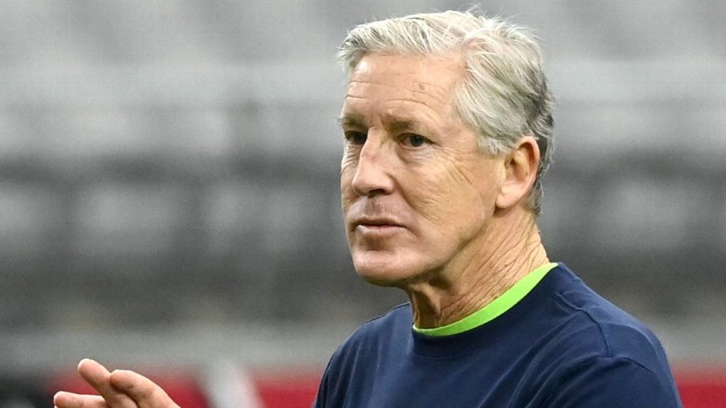 Coach Pete Carroll says he doesn't see the Seattle Seahawks trading in QB before the start of the 2022 season