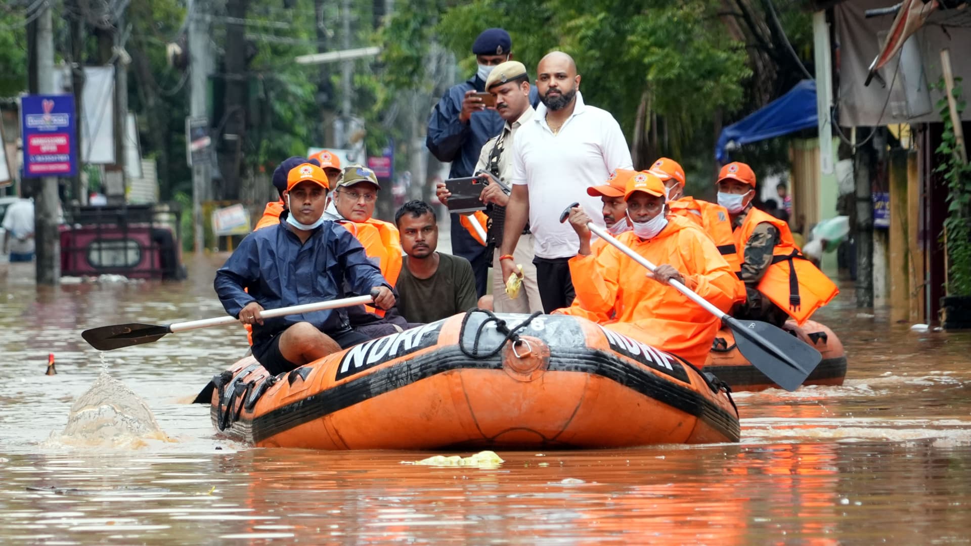 India and Bangladesh floods leave millions homeless and 18 dead