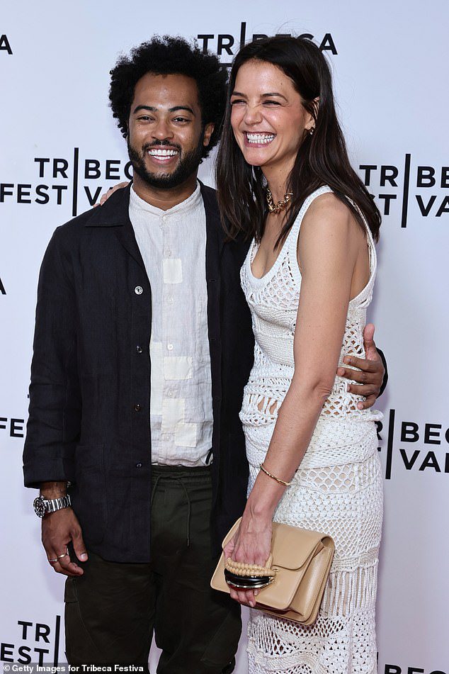 Latest: Katie Holmes, 43, and Bobby Wootten III, 33, appeared affectionate while attending a wedding in Montauk, New York on Saturday.  The couple was snapped earlier this month at the Tribeca Film Festival for the premiere of her movie Alone Together