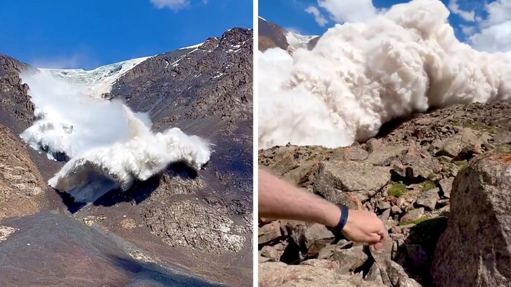 A massive avalanche was caught on camera, the photographer almost got out