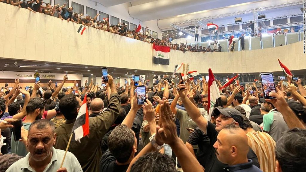 Iraqi protesters storm parliament, denouncing the appointment of a new prime minister