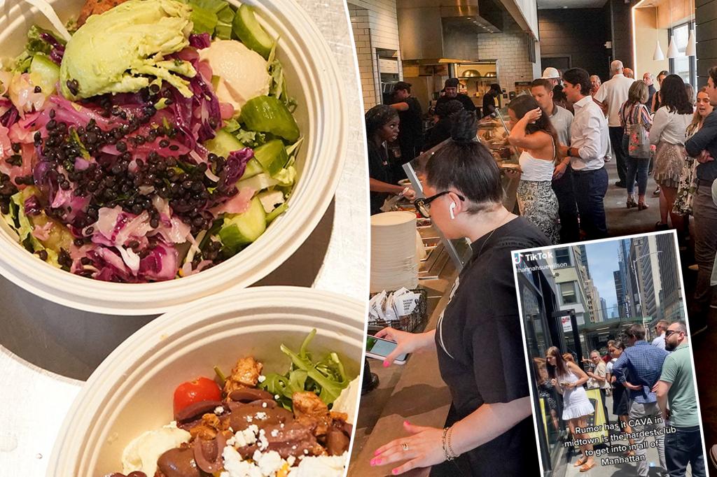 New York City workers wait 90 minutes in line for a modern Cava lunch