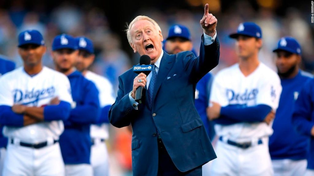 Finn Scully, the legendary broadcaster of the Dodgers, has died at the age of 94