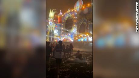 Part of the theater collapsed at the Medusa Festival near Valencia.  