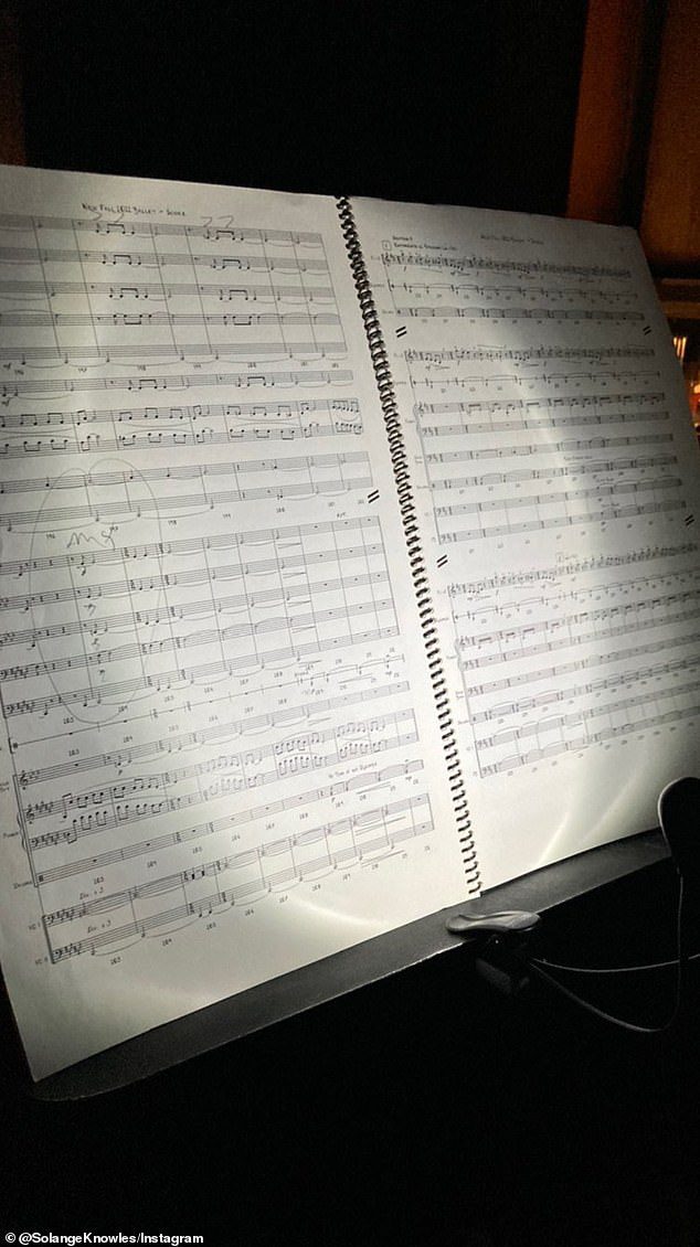 Where: I also took a picture of the luminous score from the orchestra pit