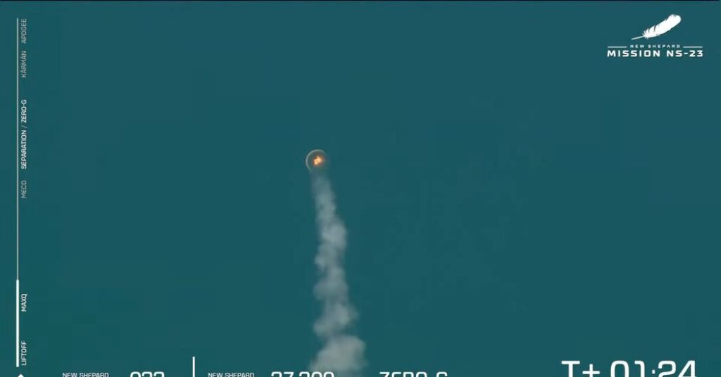 Bezos missile crash;  There were no people on board