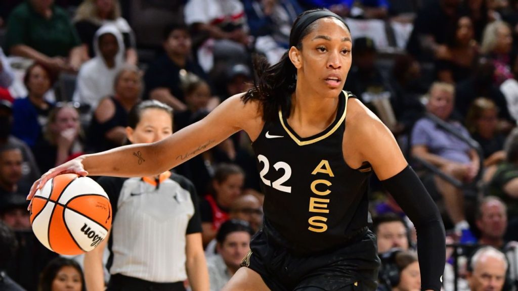 Las Vegas Ace's Aja Wilson was named WNBA Team Player of the Year for the second time