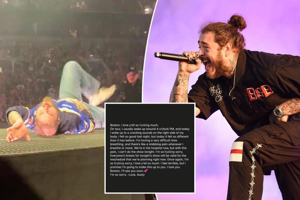 Post Malone cancels Boston show just one week after bad theatrical fall