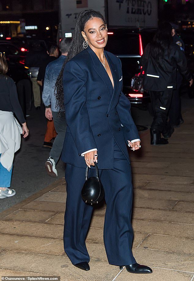 Guest of honor: Solange Knowles, 36, began dazzling from ear to ear as she arrived at the Fall 2022 Fashion Gala in New York City, where she performed with her ballet ensemble on Wednesday.