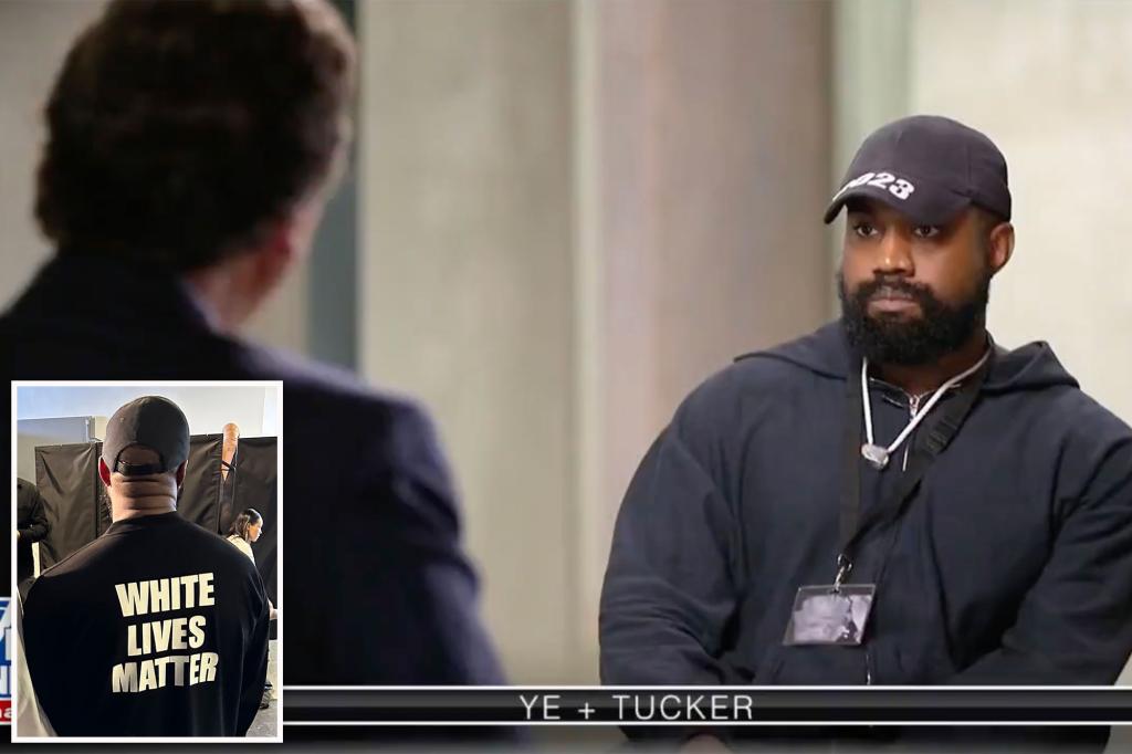 Kanye West defends the 'White Lives Matter' shirt over Tucker Carlson