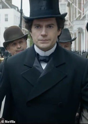 Big Brother: Millie stars in the movie alongside Henry Cavill as Sherlock Holmes (pictured)