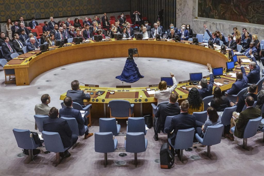Russia vetoes a UN resolution calling its referendums illegitimate