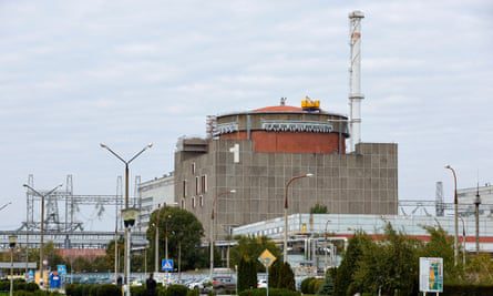View of the Zaporizhzhia Nuclear Power Plant in October.