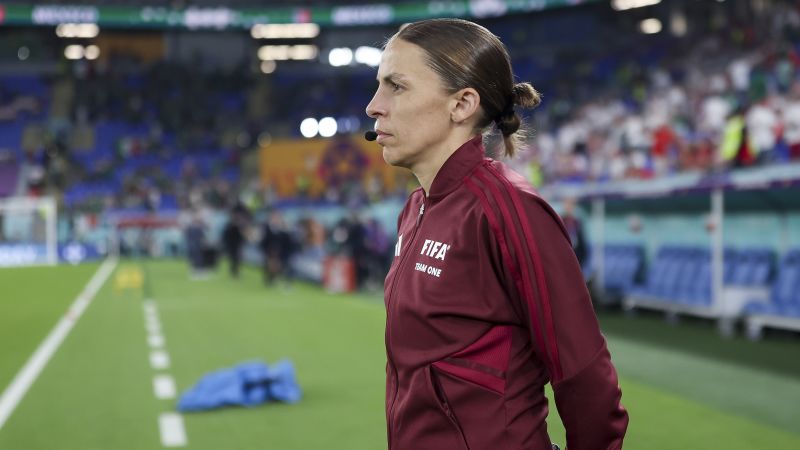 Stephanie Frappart makes history as the first woman to referee a men’s World Cup match